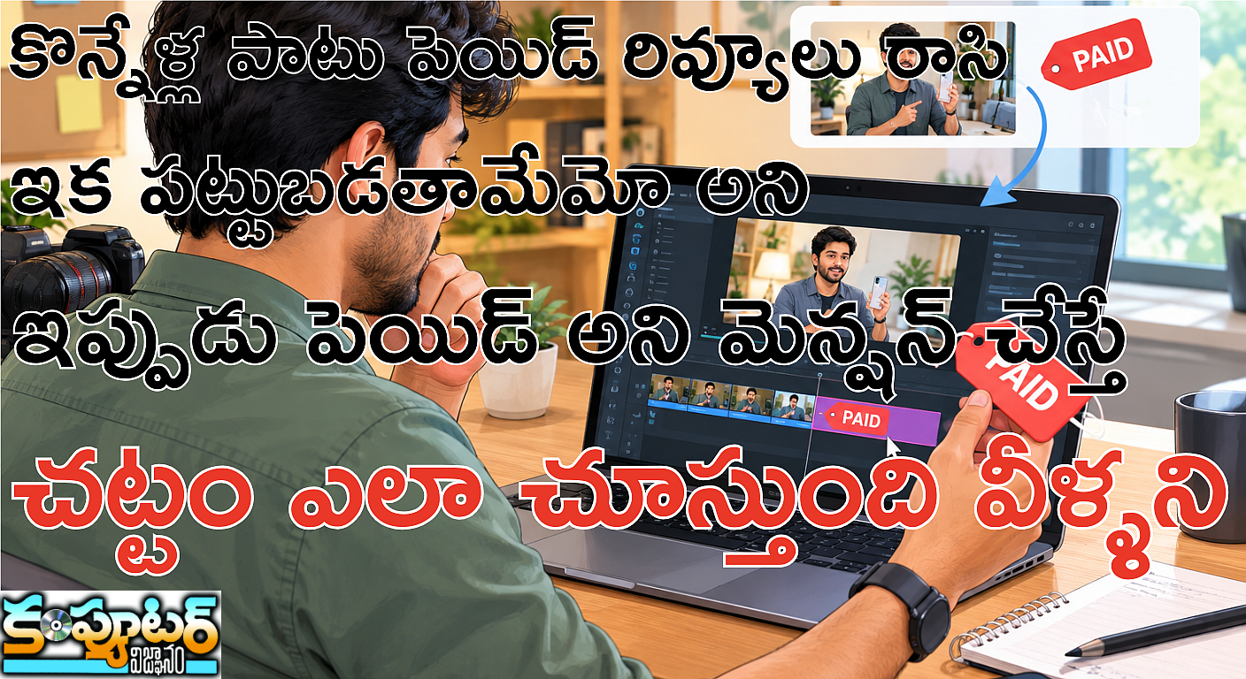 కొన్నేళ్ల‌ పాటు పెయిడ్ రివ్యూలు రాసి ఇక పట్టుబడతామేమో అని ఇప్పుడు పెయిడ్ అని మెన్షన్ చేస్తే చట్టం ఎలా చూస్తుంది వీళ్ళని